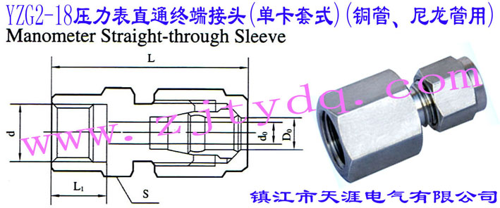 YZG2-18ֱͨK˽^(οʽ)(~)Manometer Straight-through Sleeve