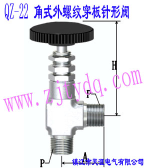 QZ-22 ʽݼyyQZ-22 Males Screw Angle Pattern Wall-separting Needle Valve